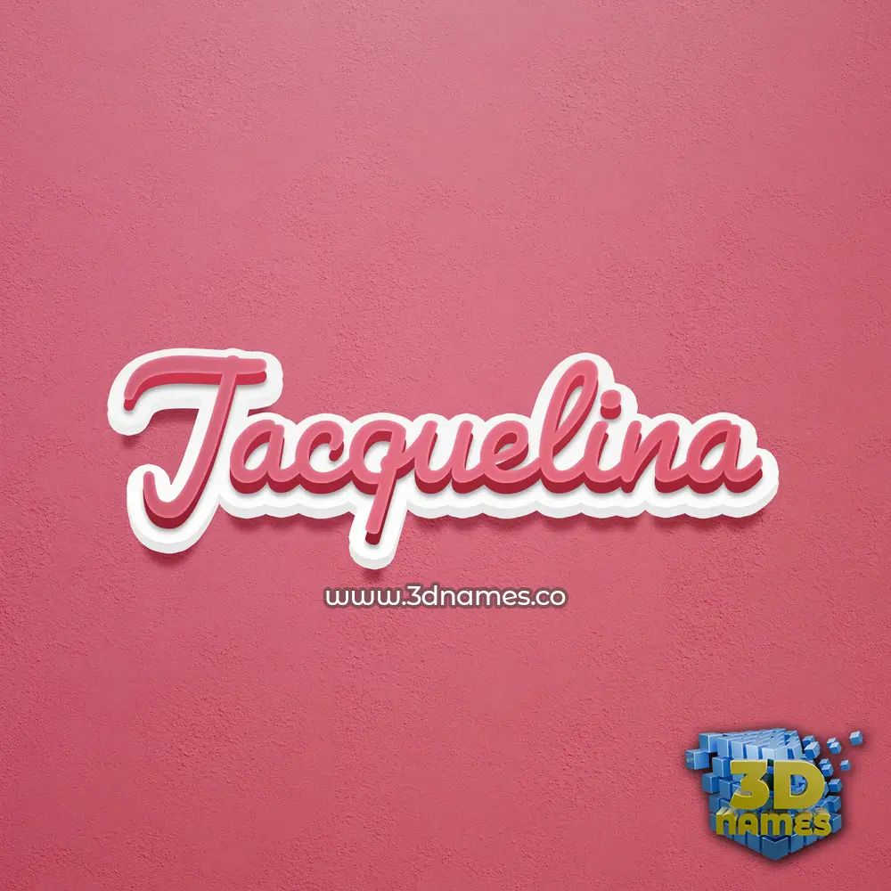 jacquelina in Red Scribble style - 3D name wallpaper