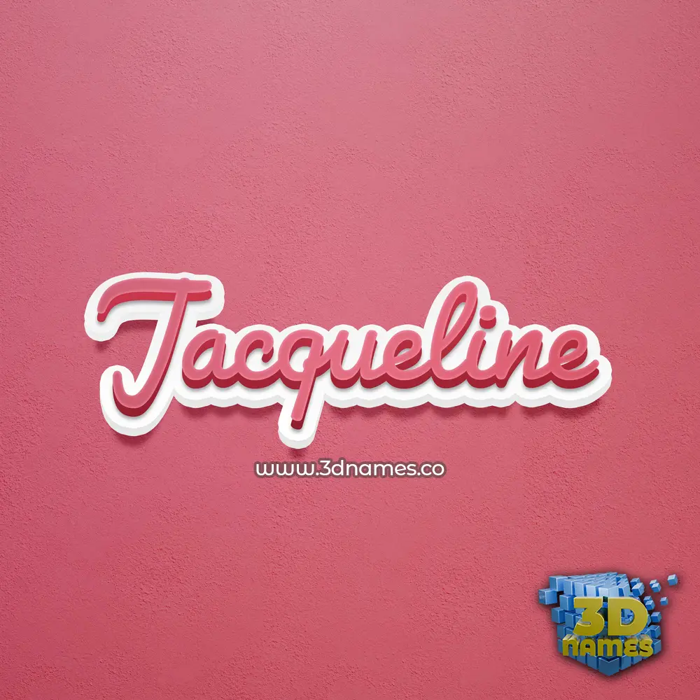 jacqueline in Red Scribble style - 3D name wallpaper
