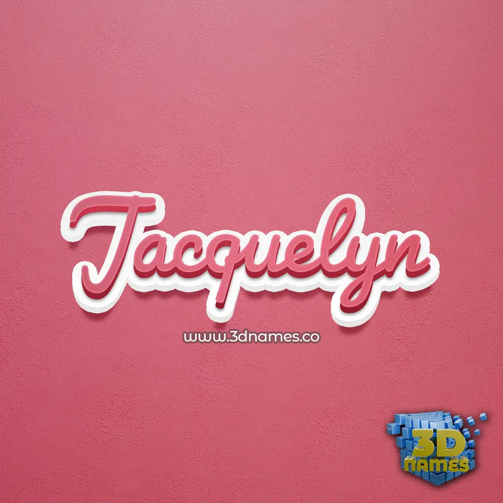 jacquelyn in Red Scribble style - 3D name wallpaper