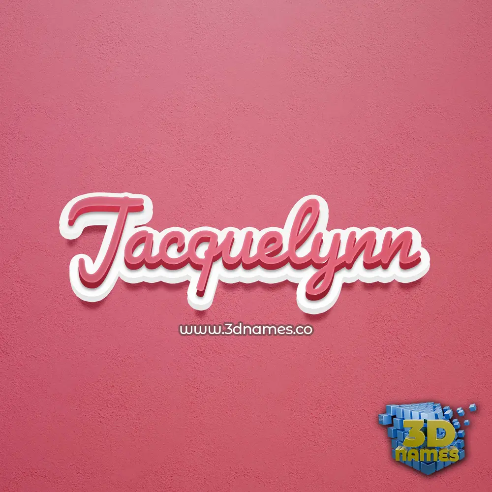 jacquelynn in Red Scribble style - 3D name wallpaper