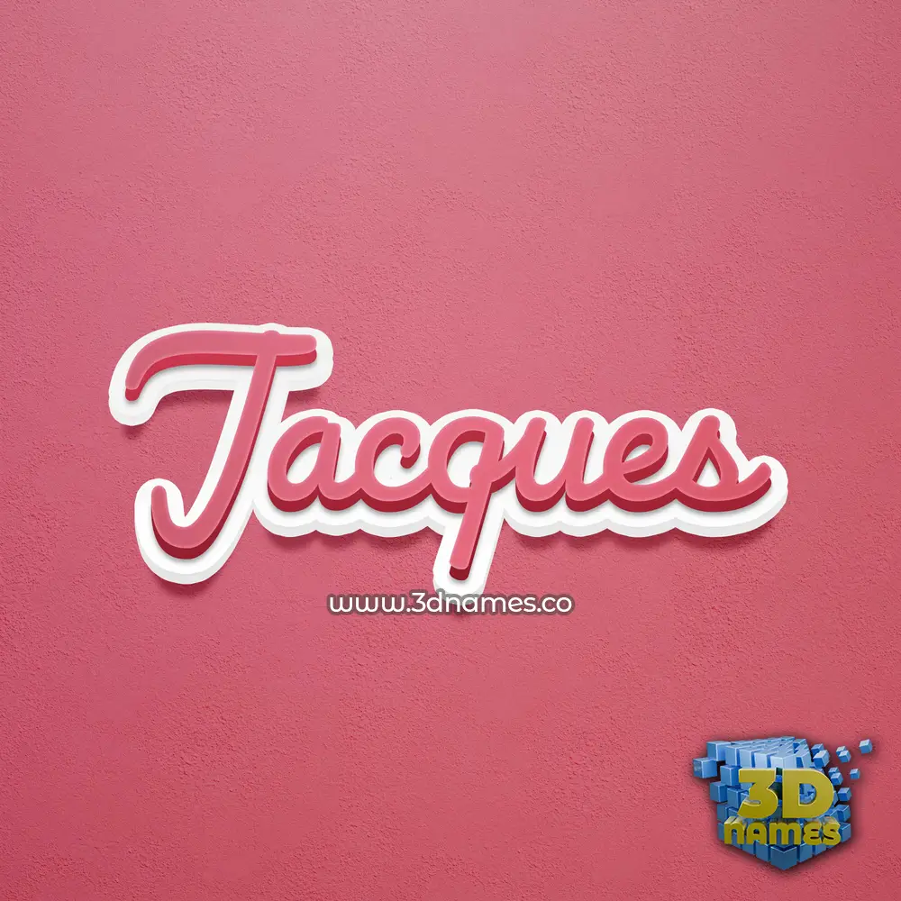 jacques in Red Scribble style - 3D name wallpaper