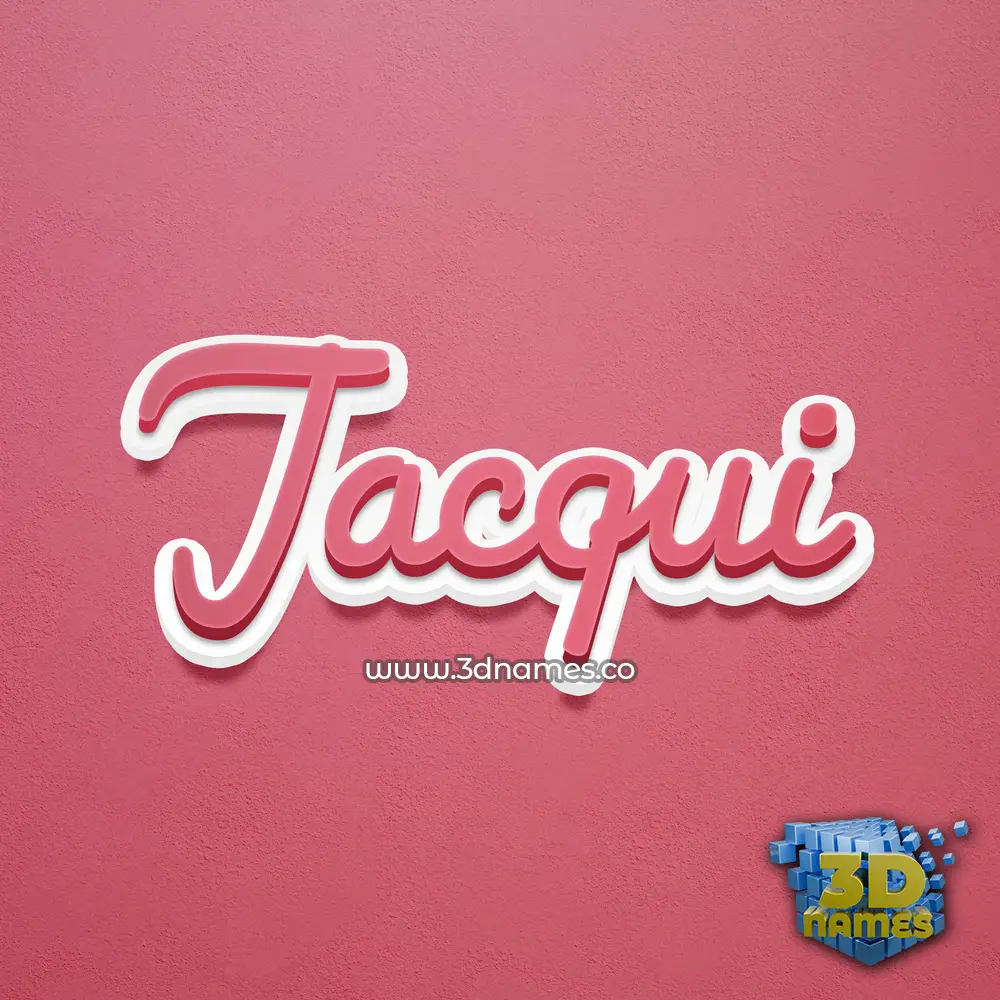 jacqui in Red Scribble style - 3D name wallpaper
