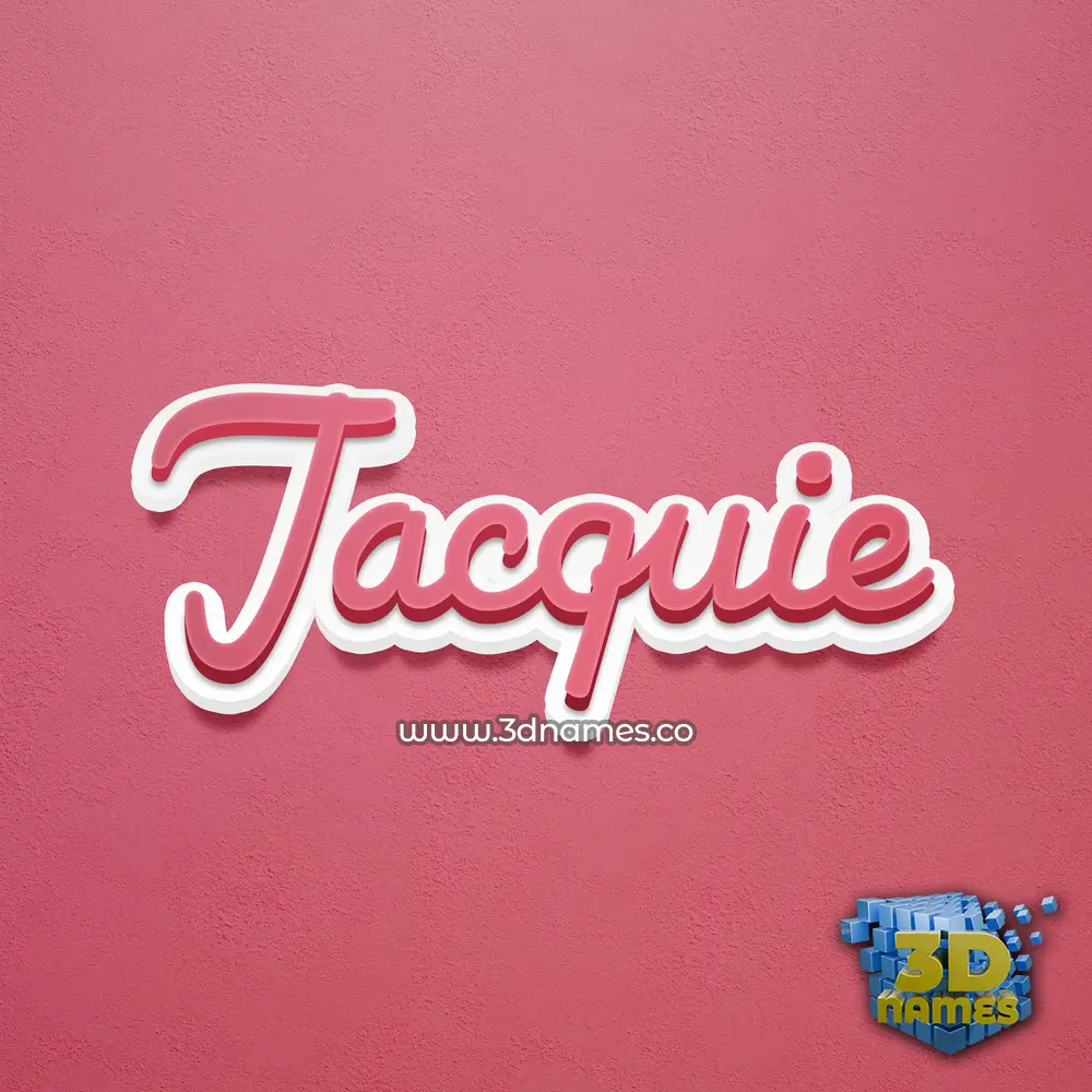 jacquie in Red Scribble style - 3D name wallpaper