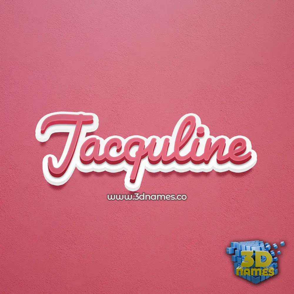 jacquline in Red Scribble style - 3D name wallpaper