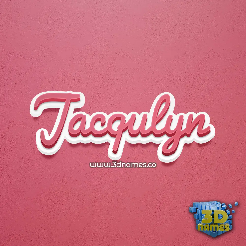 jacqulyn in Red Scribble style - 3D name wallpaper