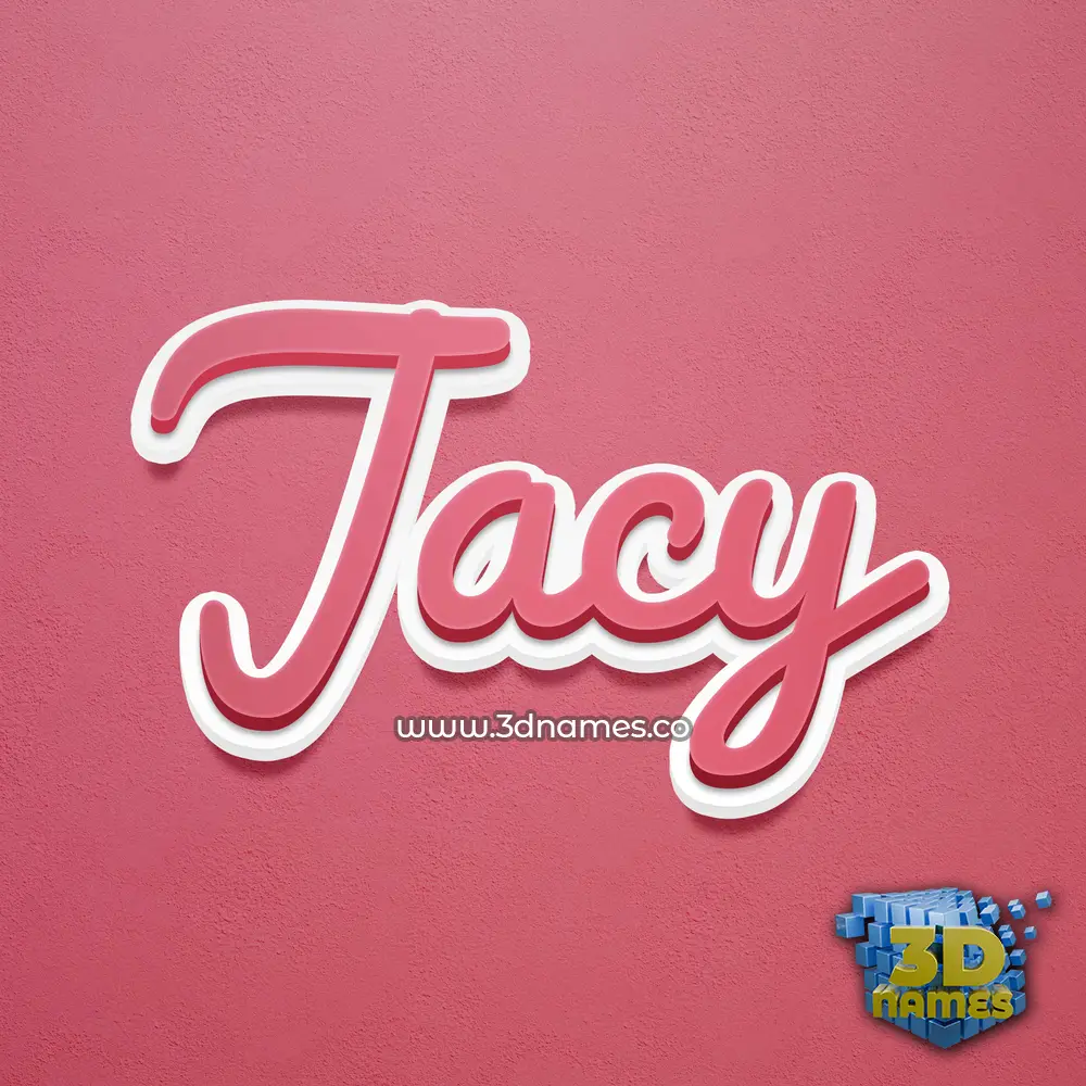 jacy in Red Scribble style - 3D name wallpaper