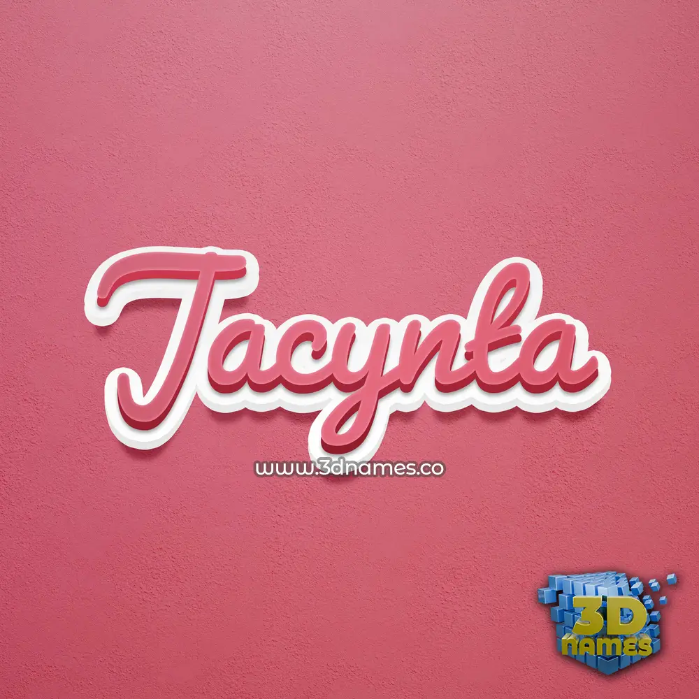 jacynta in Red Scribble style - 3D name wallpaper