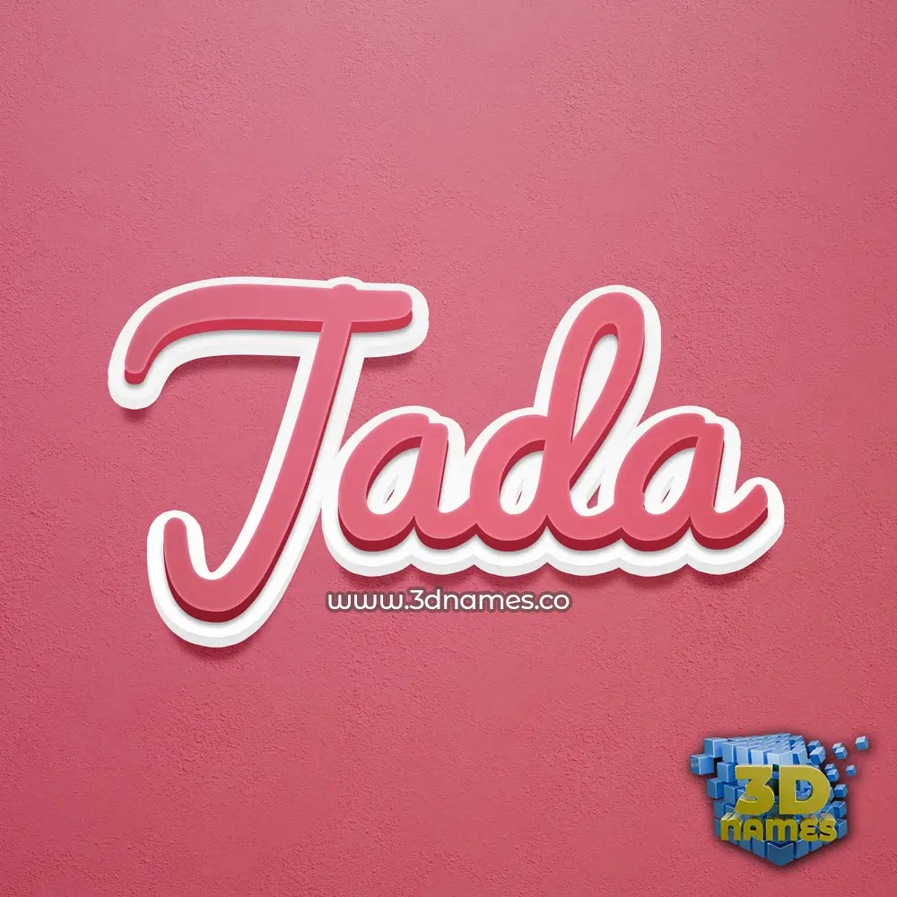 jada in Red Scribble style - 3D name wallpaper