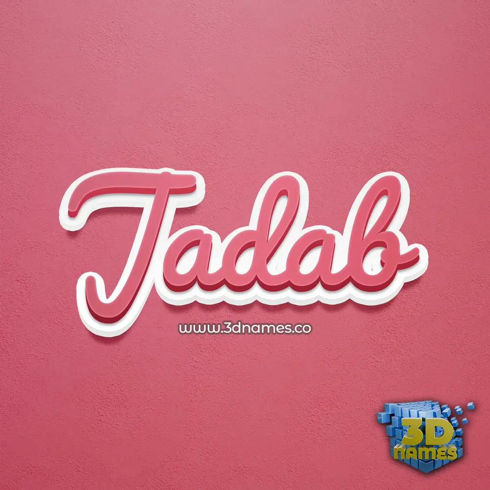jadab in Red Scribble style - 3D name wallpaper