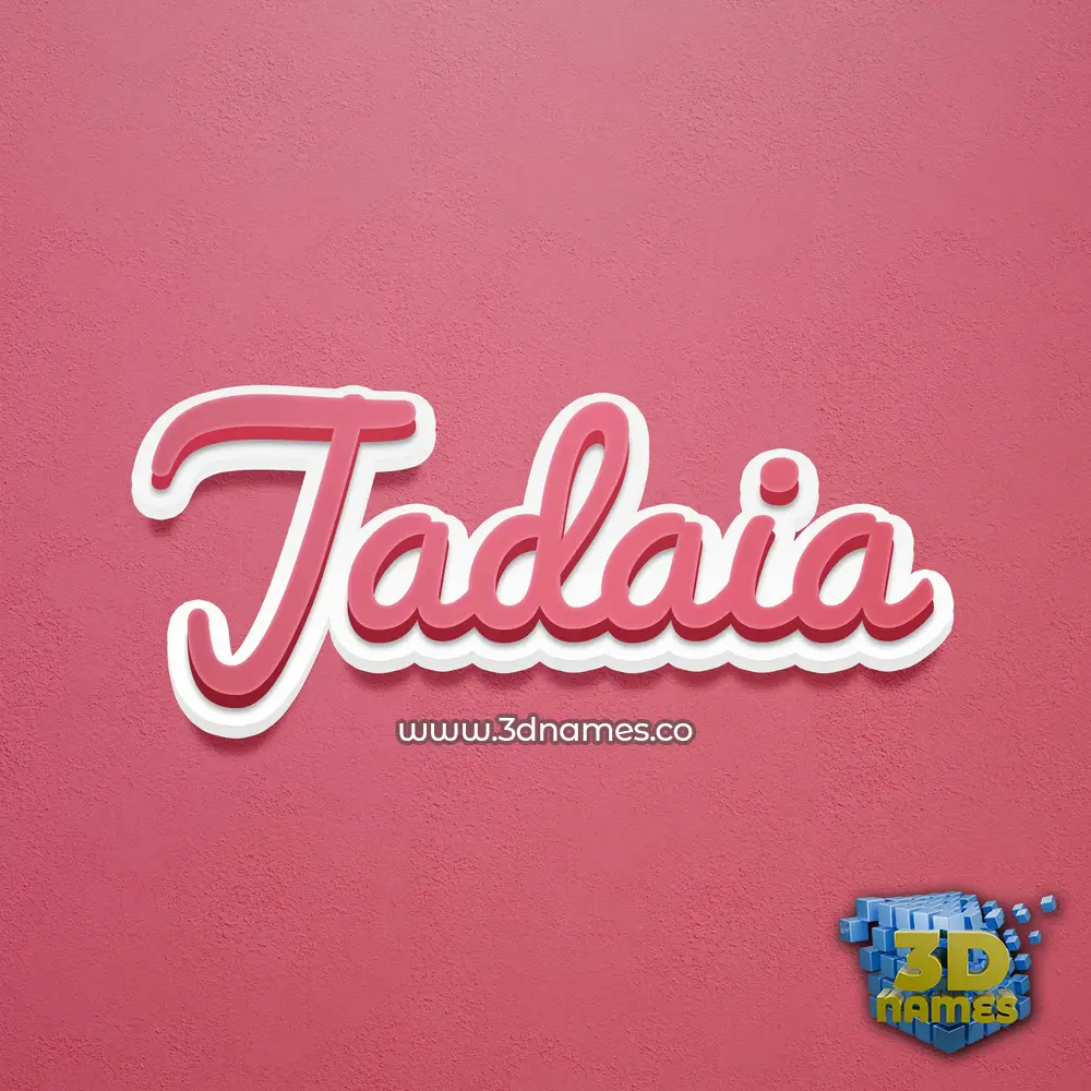 jadaia in Red Scribble style - 3D name wallpaper