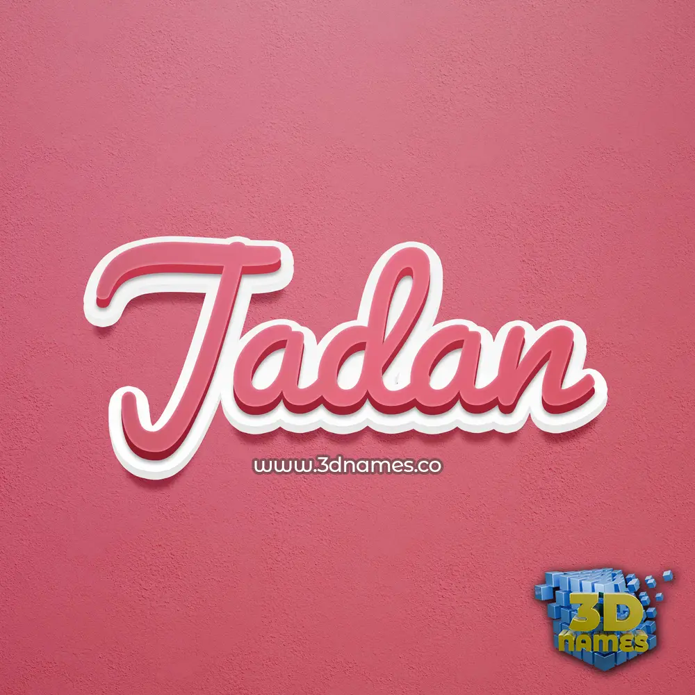jadan in Red Scribble style - 3D name wallpaper