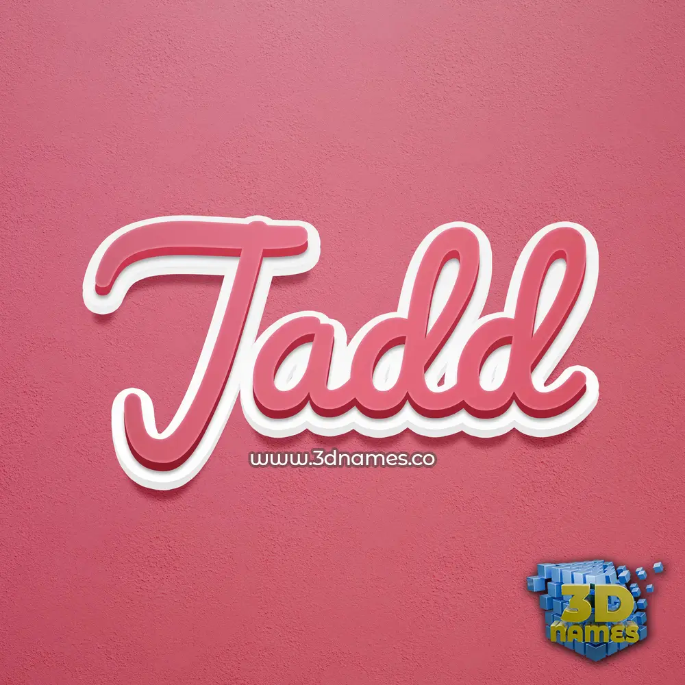 jadd in Red Scribble style - 3D name wallpaper