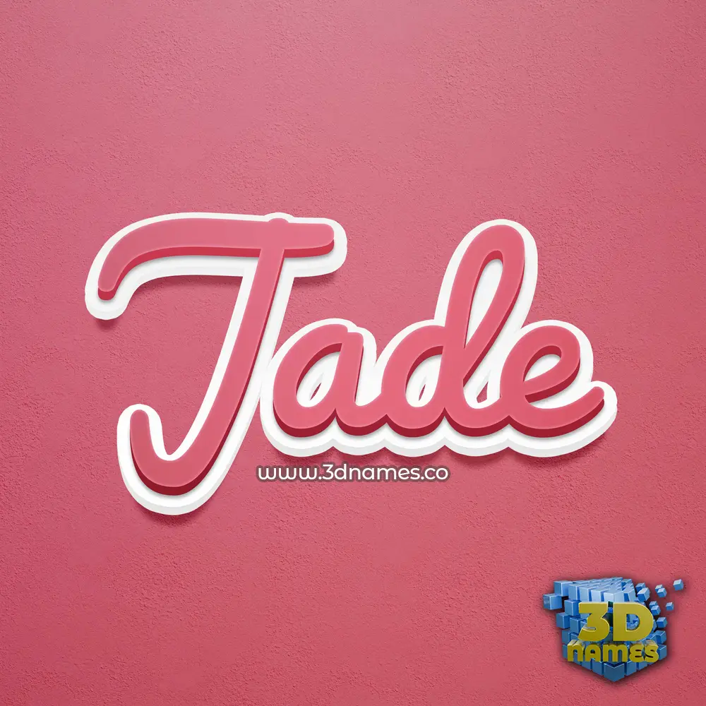 jade in Red Scribble style - 3D name wallpaper