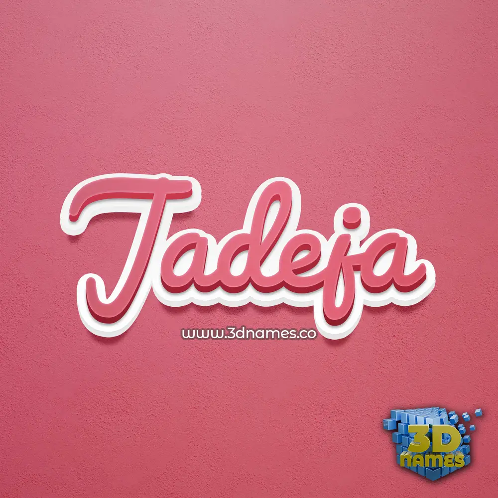 jadeja in Red Scribble style - 3D name wallpaper