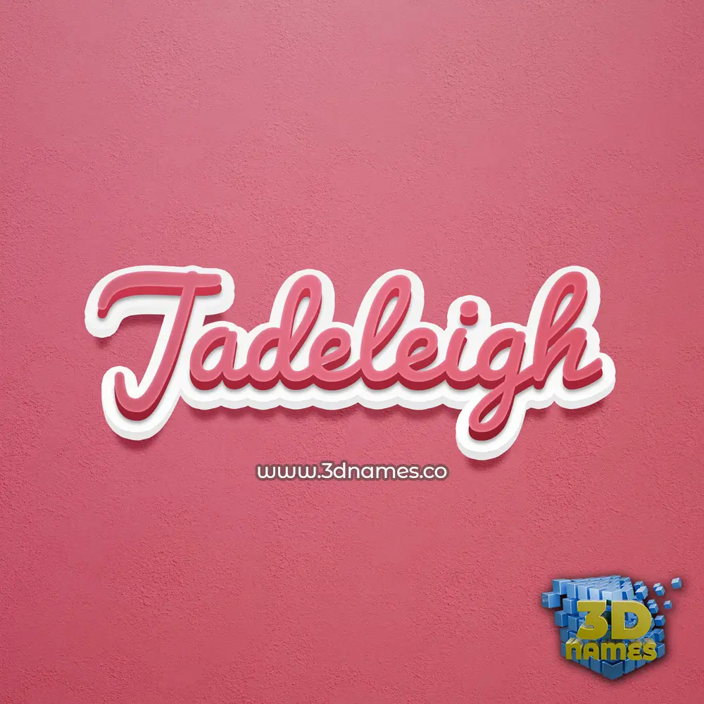 jadeleigh in Red Scribble style - 3D name wallpaper
