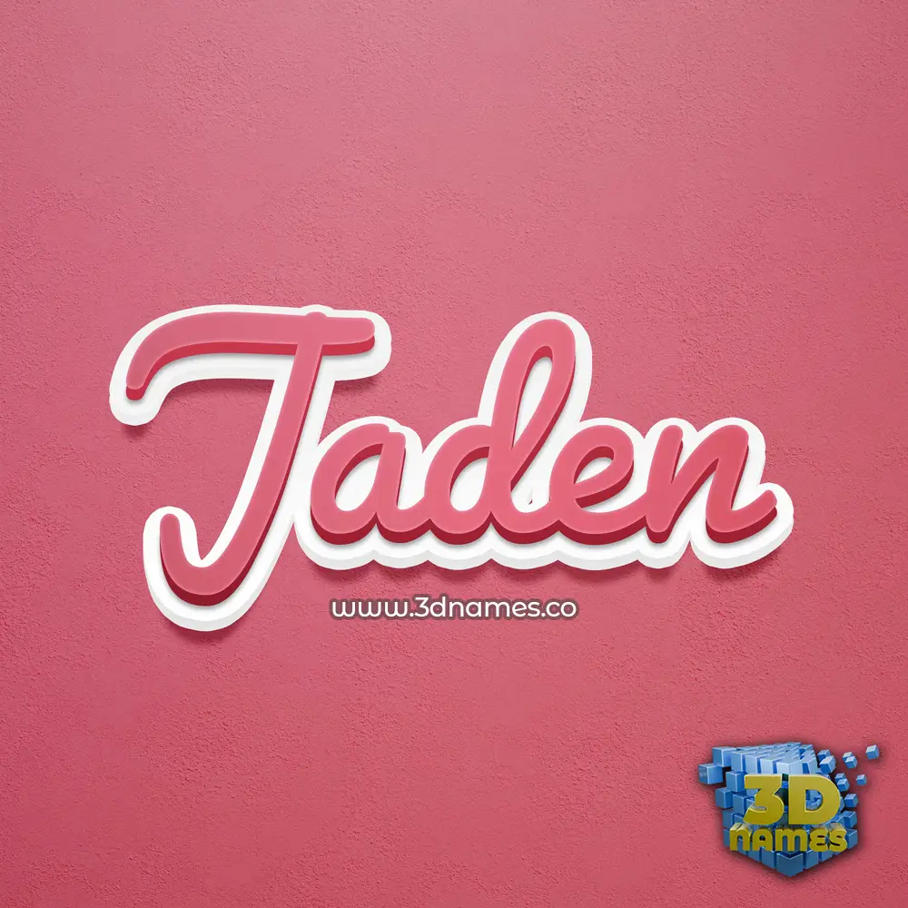 jaden in Red Scribble style - 3D name wallpaper