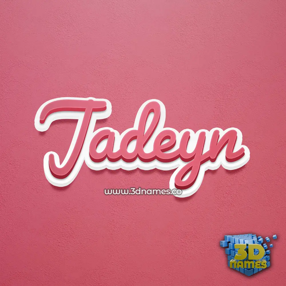 jadeyn in Red Scribble style - 3D name wallpaper
