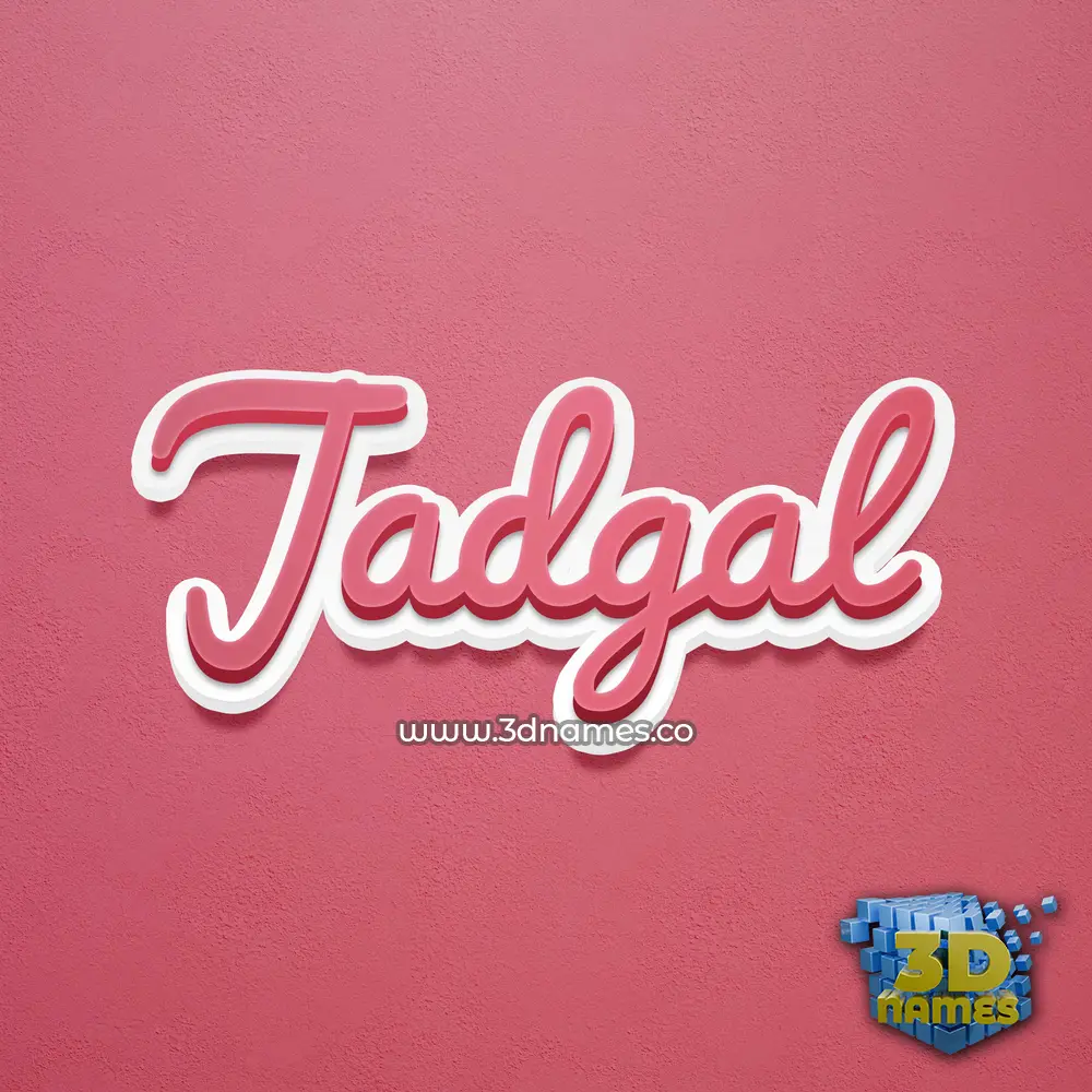 jadgal in Red Scribble style - 3D name wallpaper
