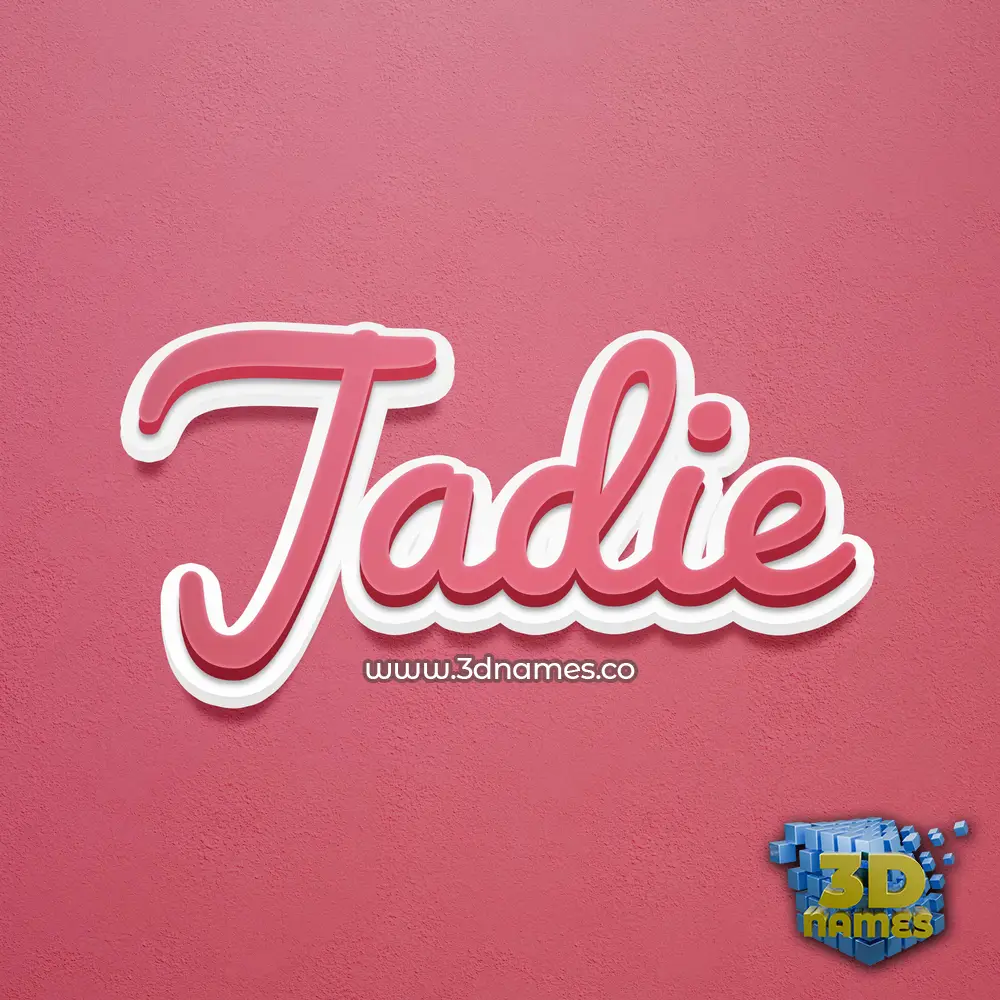 jadie in Red Scribble style - 3D name wallpaper