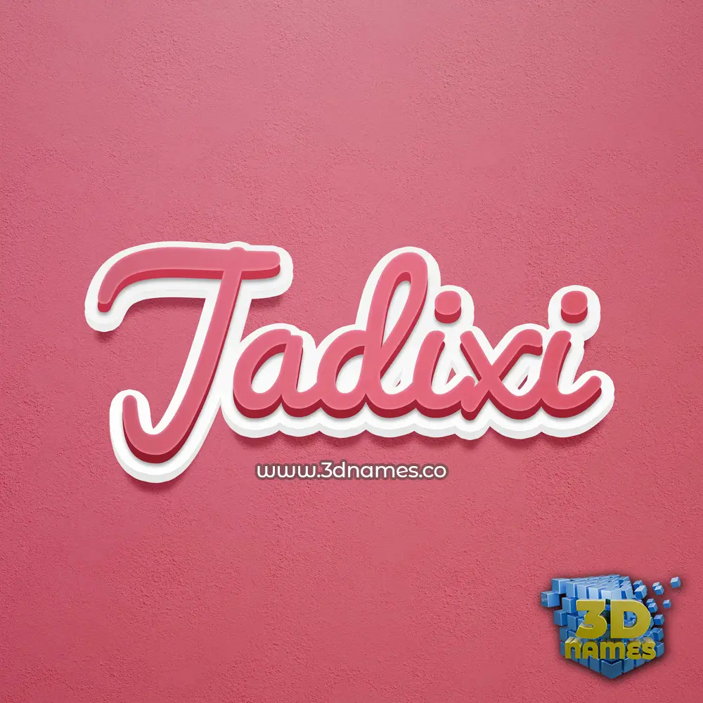 jadixi in Red Scribble style - 3D name wallpaper