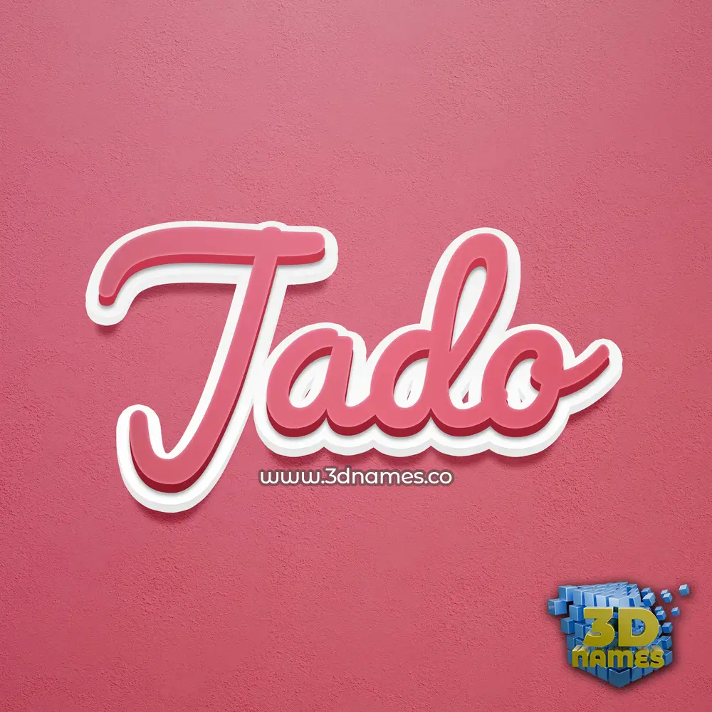 jado in Red Scribble style - 3D name wallpaper