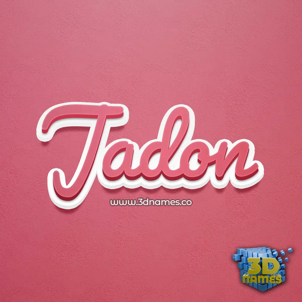 jadon in Red Scribble style - 3D name wallpaper