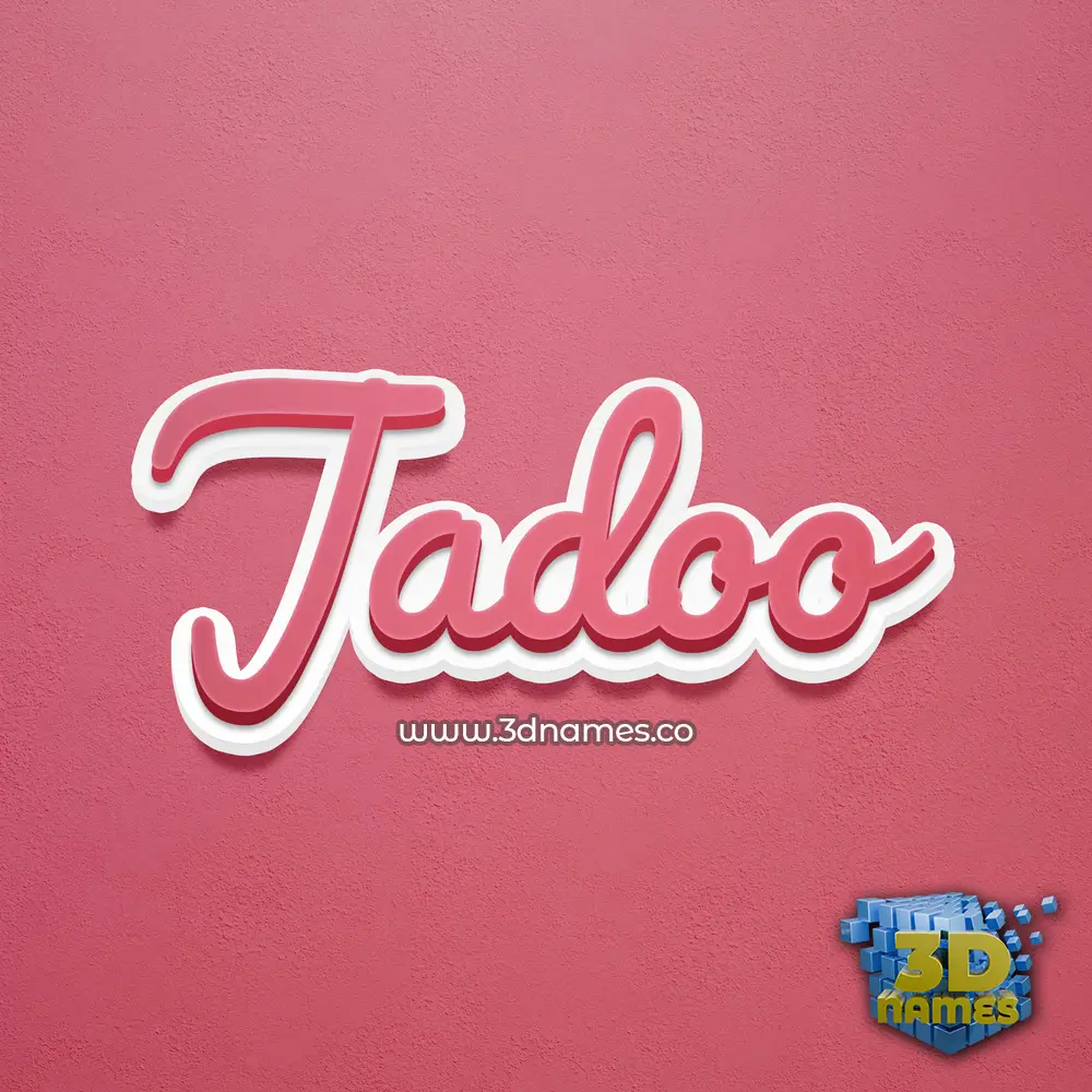 jadoo in Red Scribble style - 3D name wallpaper