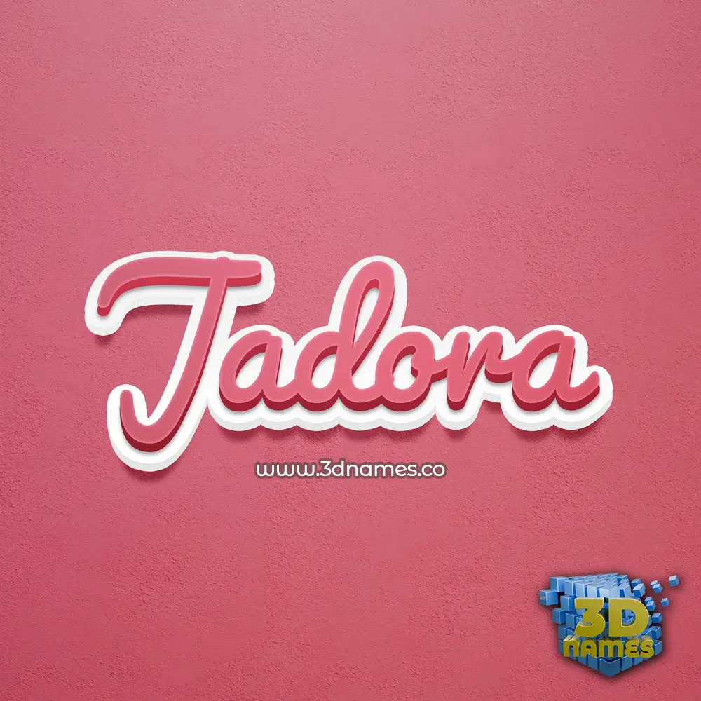 jadora in Red Scribble style - 3D name wallpaper