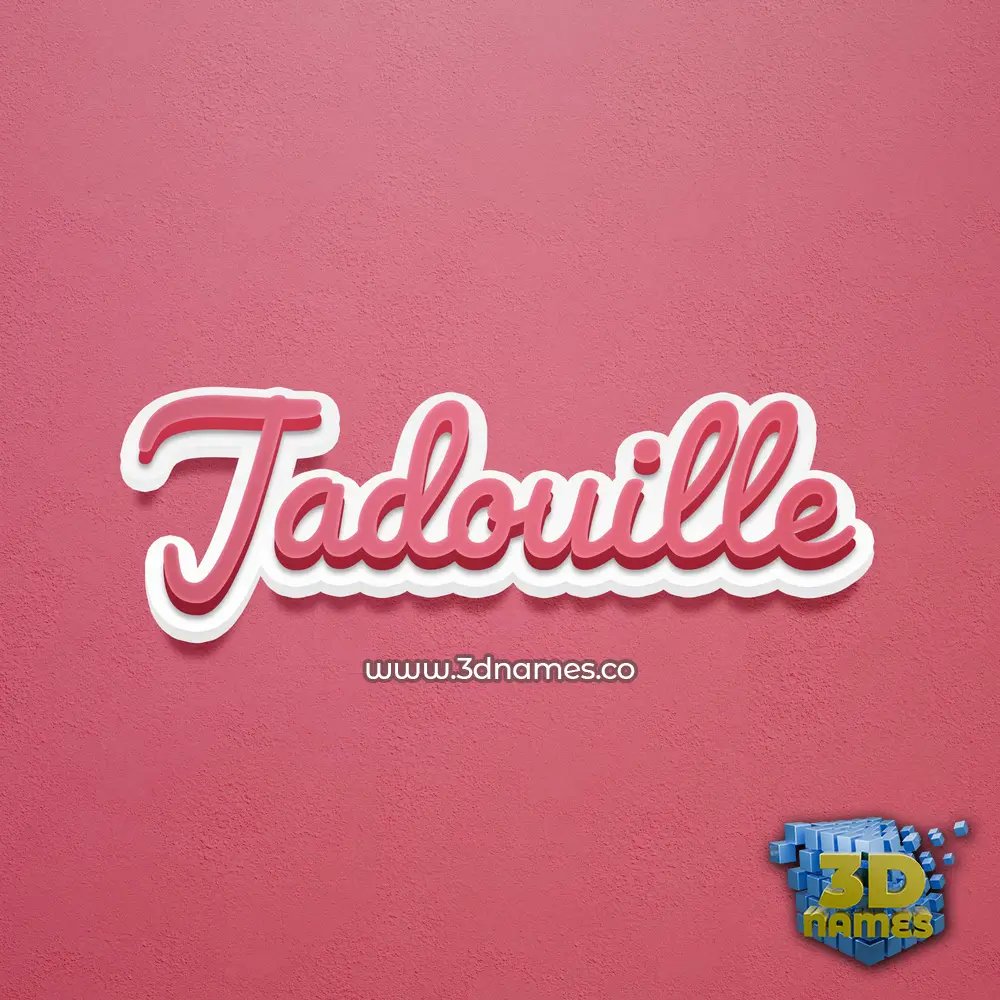jadouille in Red Scribble style - 3D name wallpaper