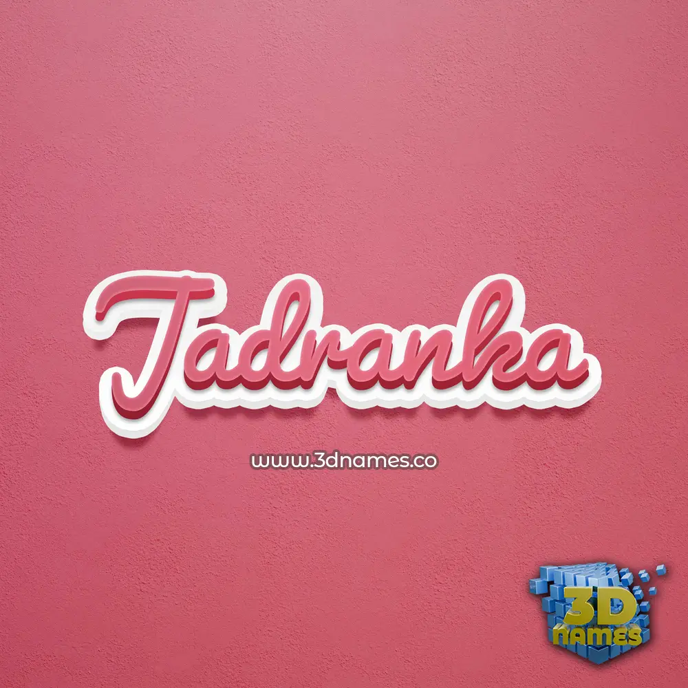 jadranka in Red Scribble style - 3D name wallpaper
