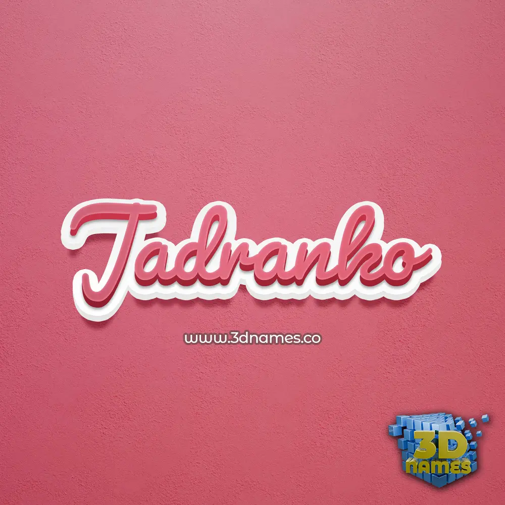 jadranko in Red Scribble style - 3D name wallpaper