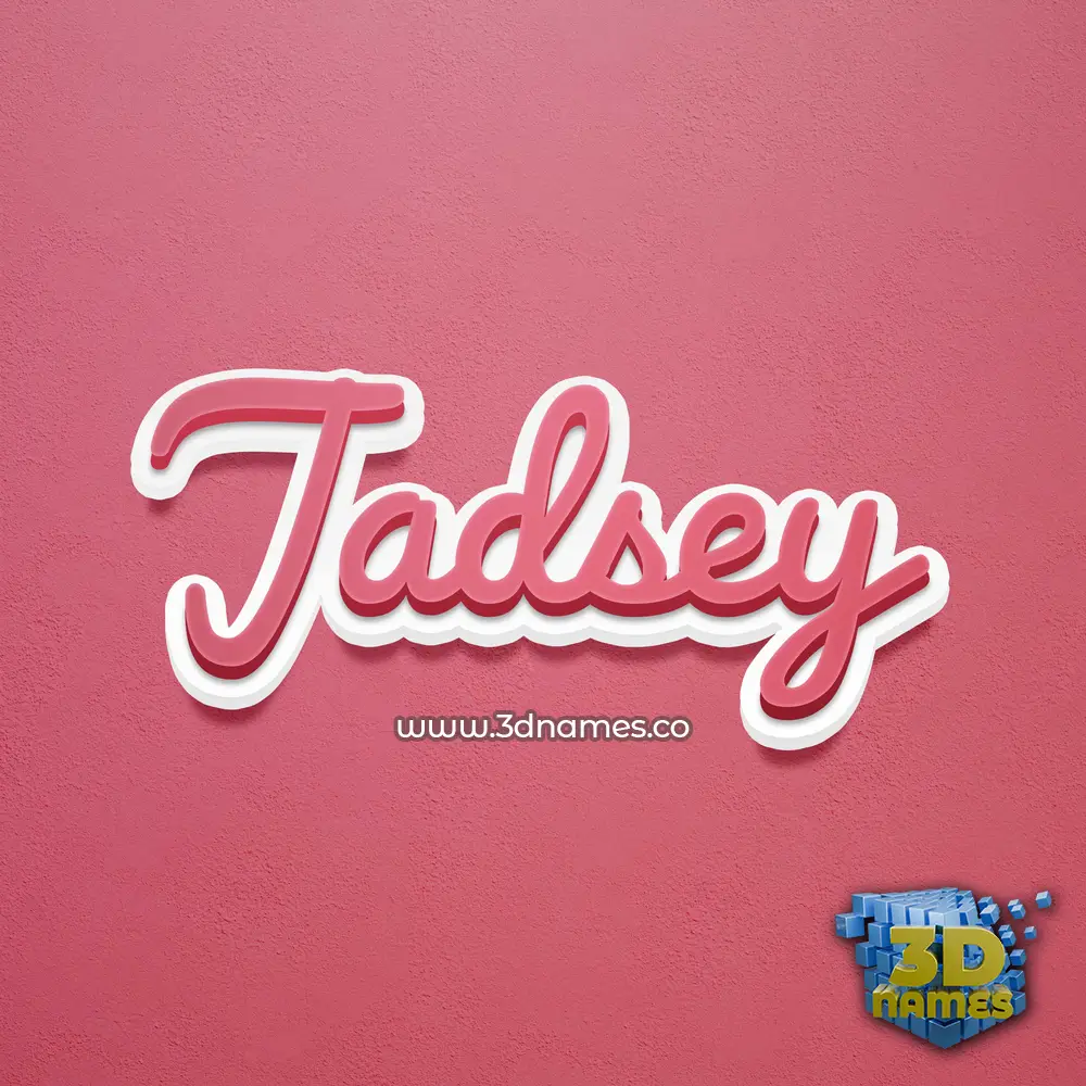 jadsey in Red Scribble style - 3D name wallpaper
