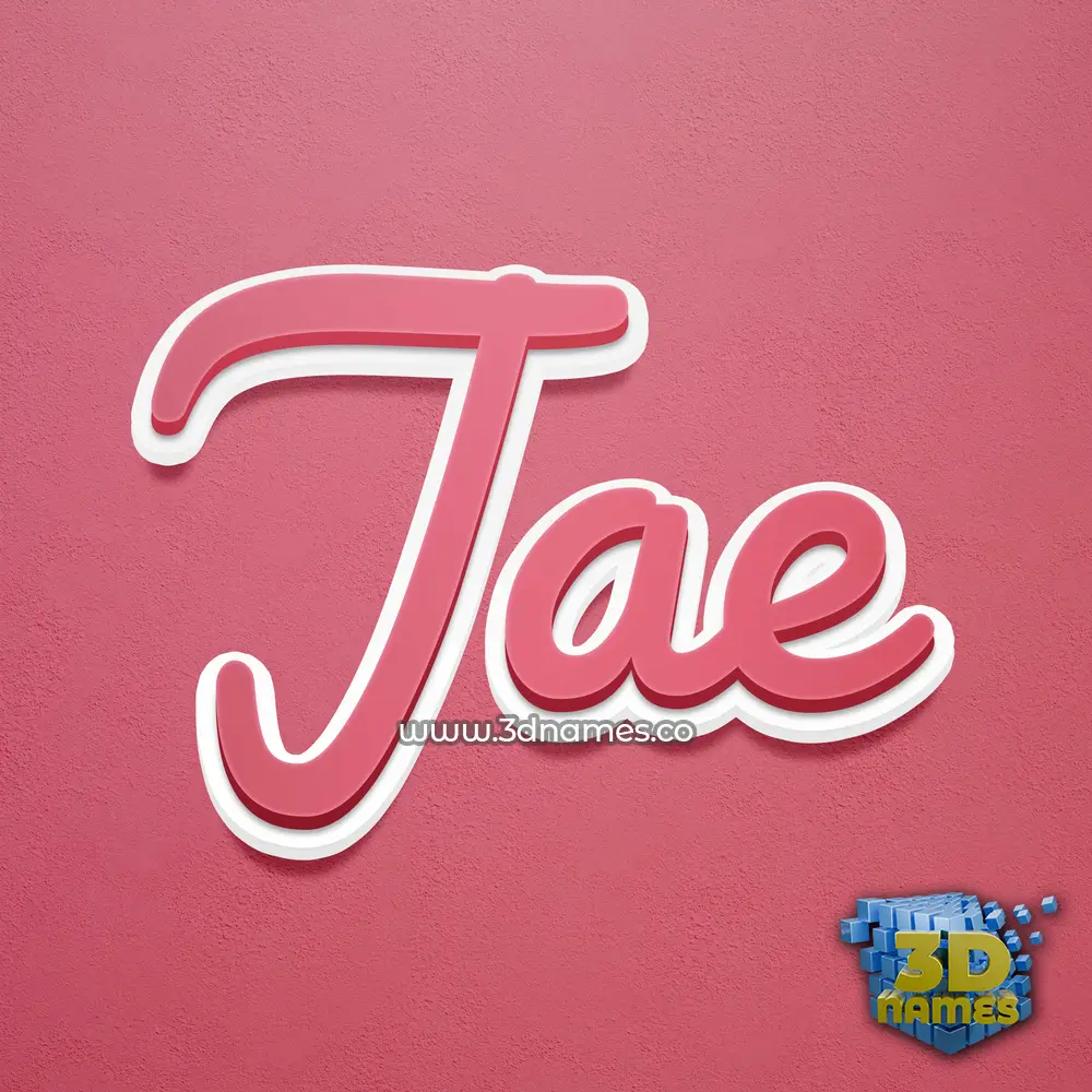 jae in Red Scribble style - 3D name wallpaper