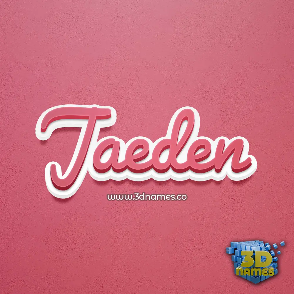 jaeden in Red Scribble style - 3D name wallpaper