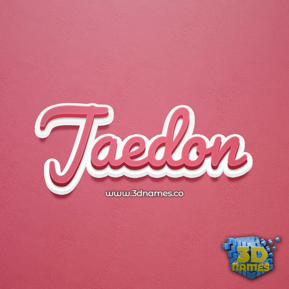 jaedon in Red Scribble style - 3D name wallpaper