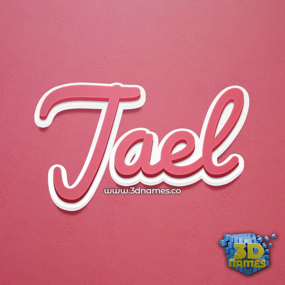 jael in Red Scribble style - 3D name wallpaper