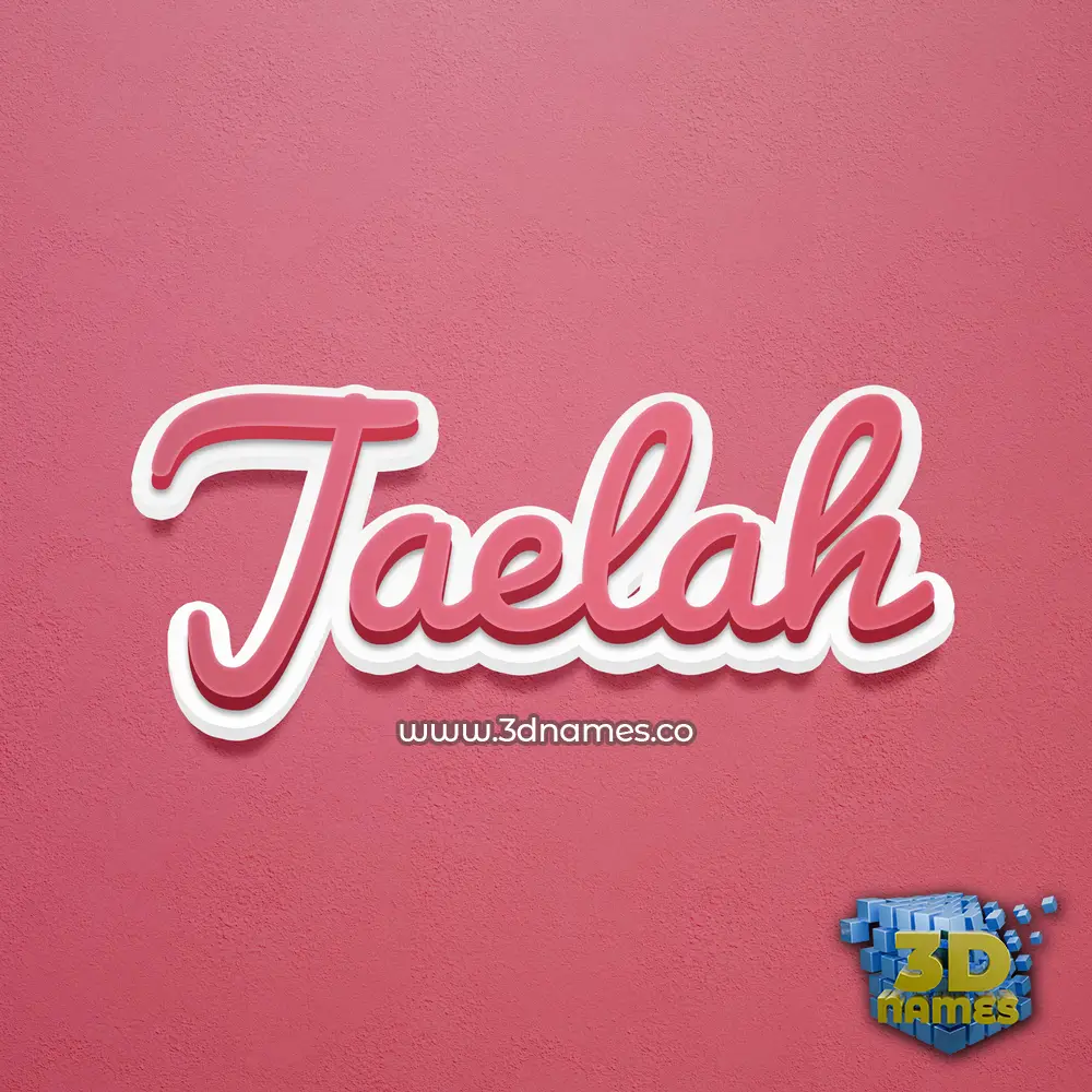 jaelah in Red Scribble style - 3D name wallpaper