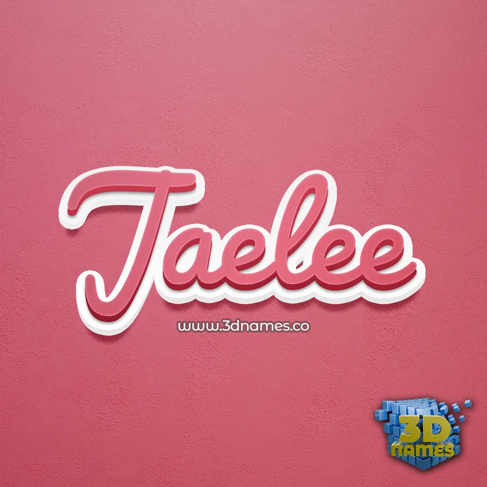jaelee in Red Scribble style - 3D name wallpaper