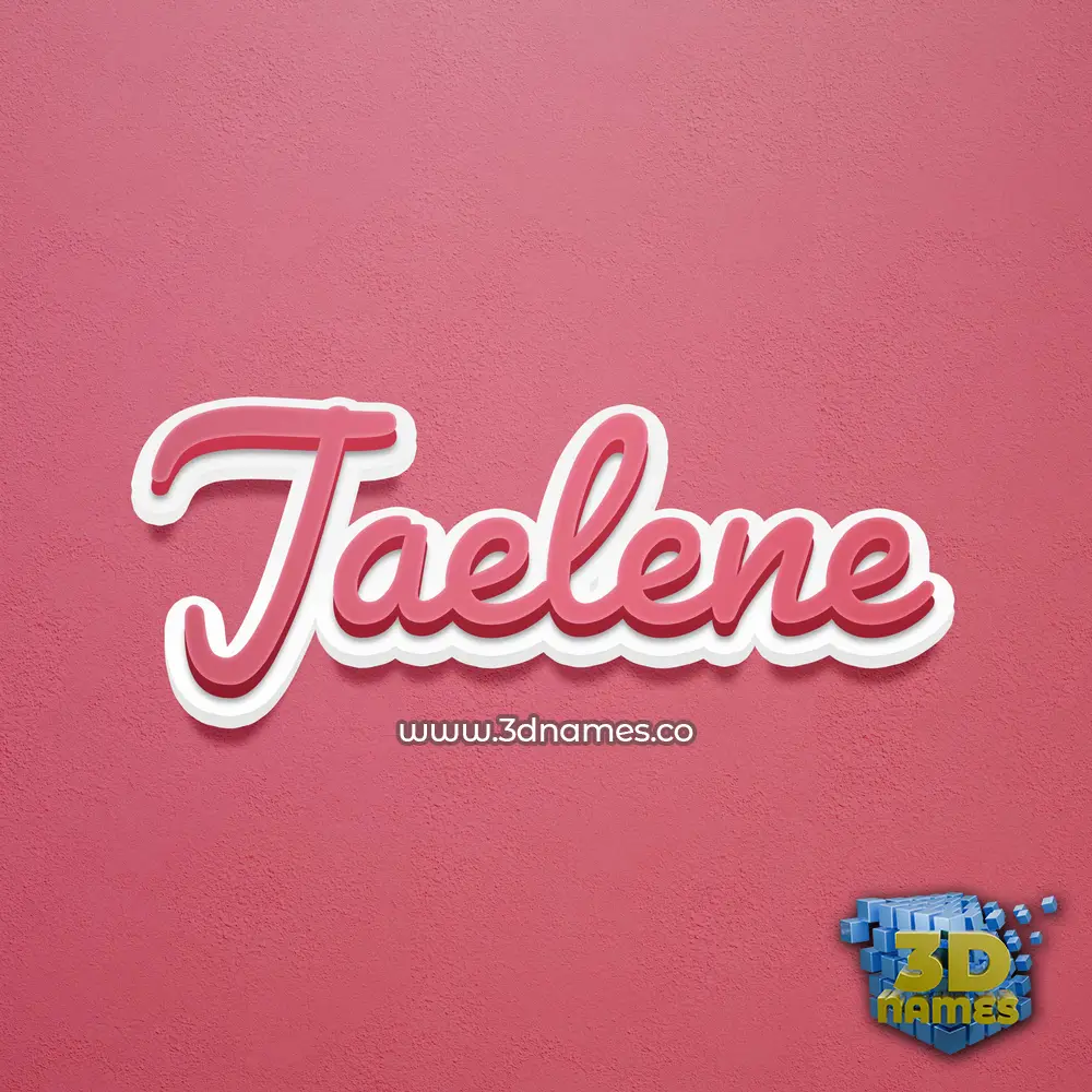 jaelene in Red Scribble style - 3D name wallpaper