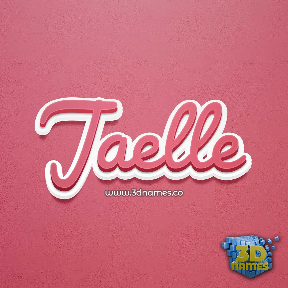 jaelle in Red Scribble style - 3D name wallpaper
