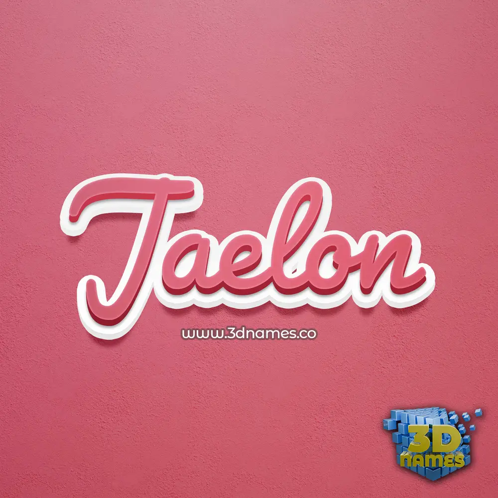 jaelon in Red Scribble style - 3D name wallpaper