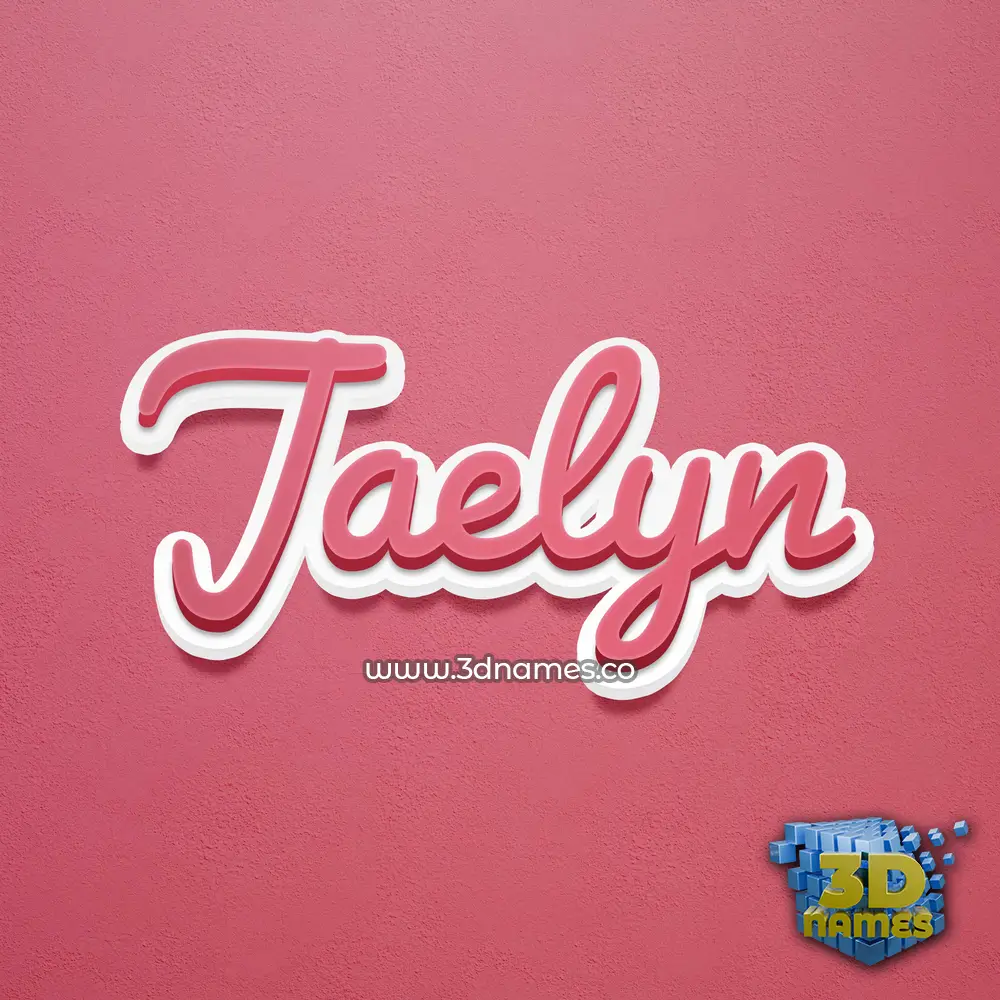 jaelyn in Red Scribble style - 3D name wallpaper