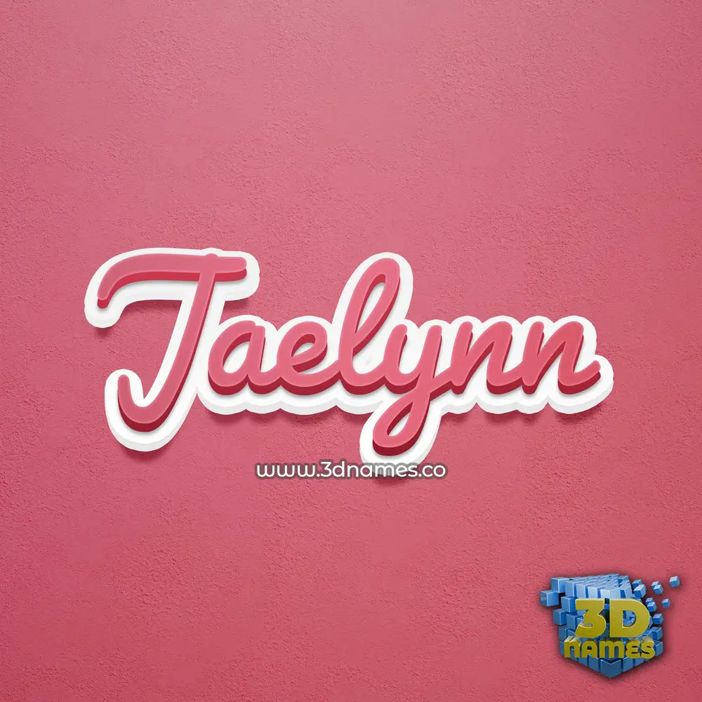 jaelynn in Red Scribble style - 3D name wallpaper