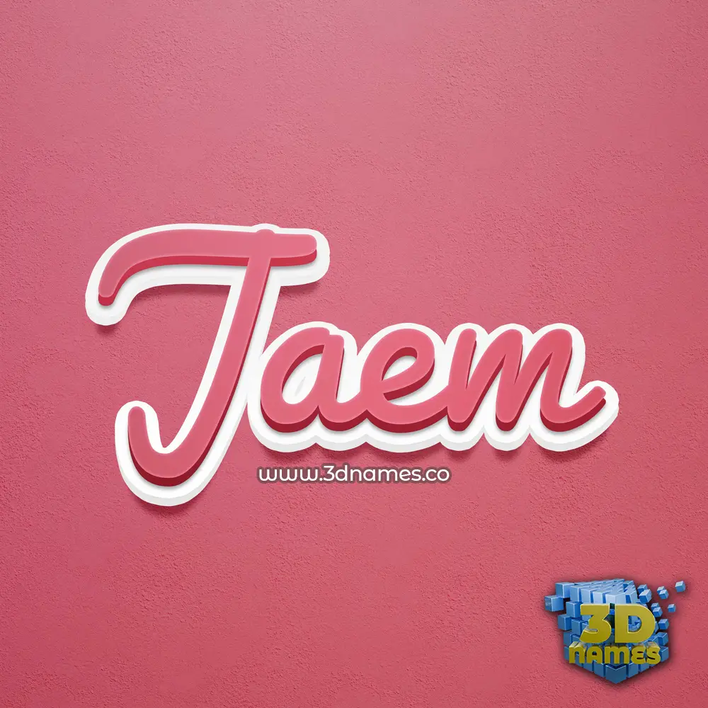 jaem in Red Scribble style - 3D name wallpaper