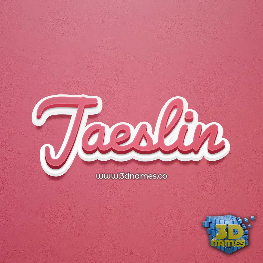 jaeslin in Red Scribble style - 3D name wallpaper