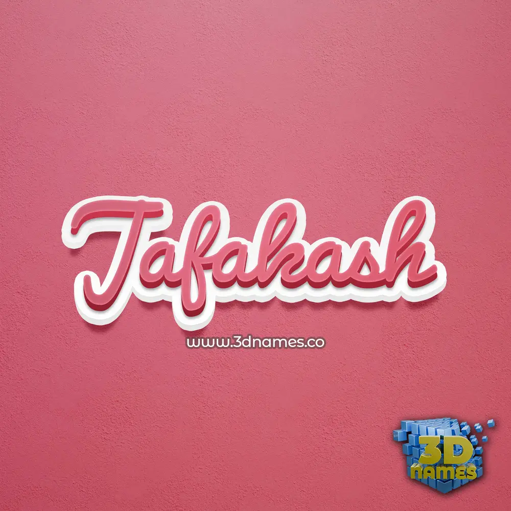jafakash in Red Scribble style - 3D name wallpaper