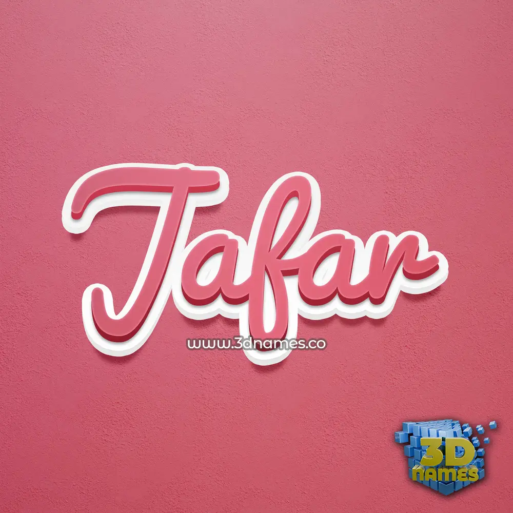 jafar in Red Scribble style - 3D name wallpaper