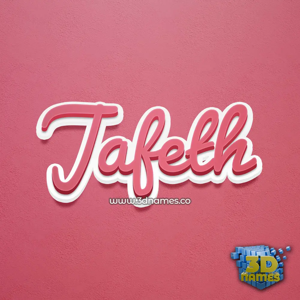 jafeth in Red Scribble style - 3D name wallpaper