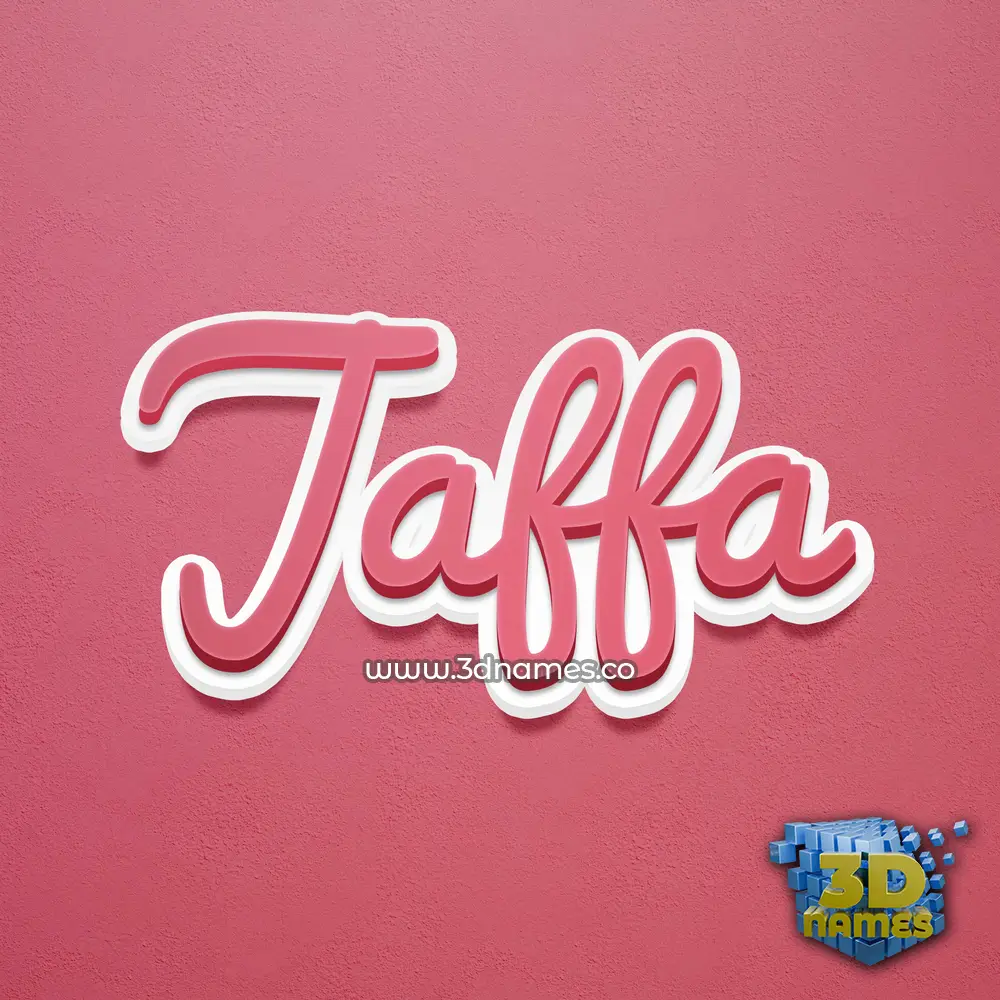 jaffa in Red Scribble style - 3D name wallpaper