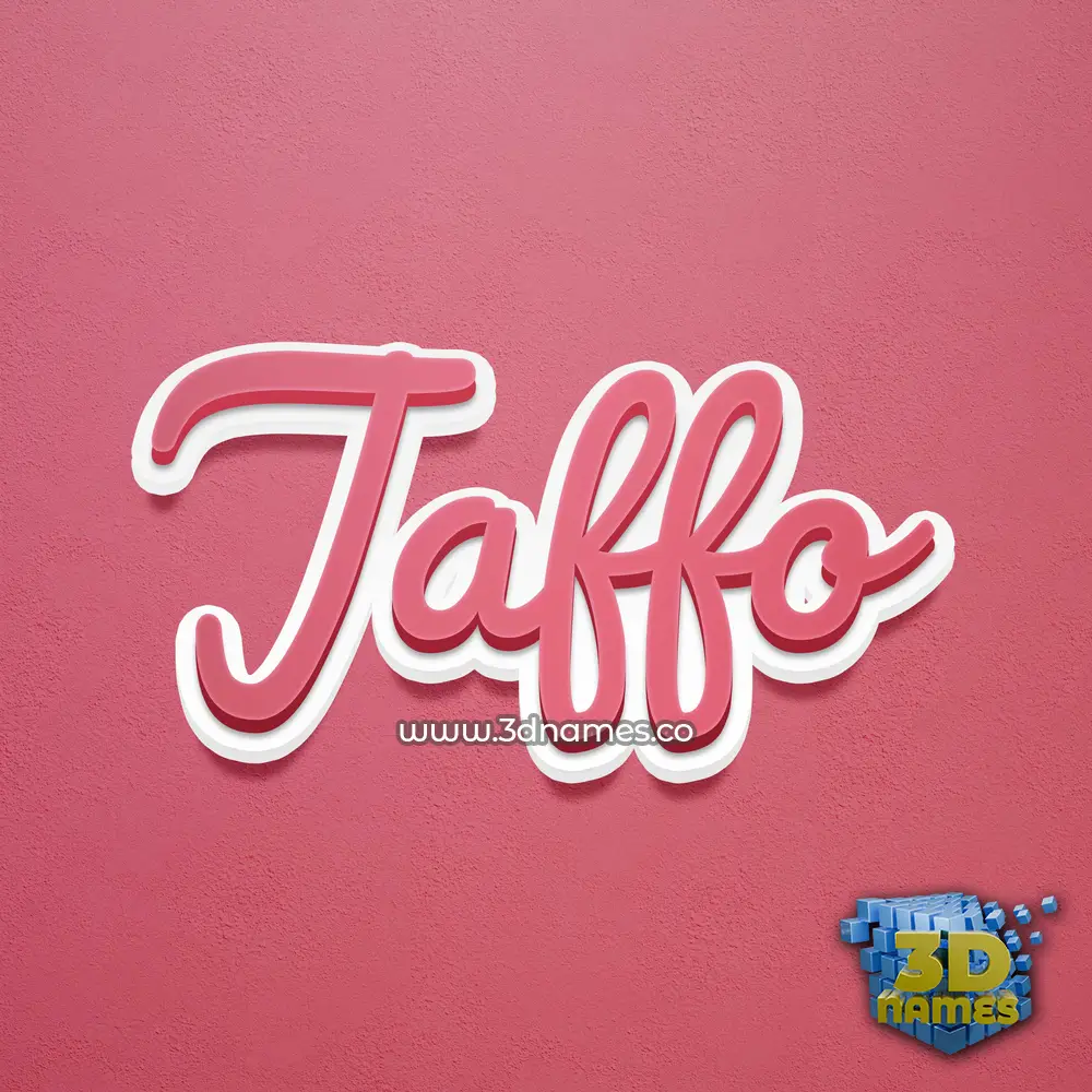jaffo in Red Scribble style - 3D name wallpaper